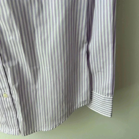 Ralph Lauren Lilac and White Striped Button Down Shirt - Picture 8 of 12